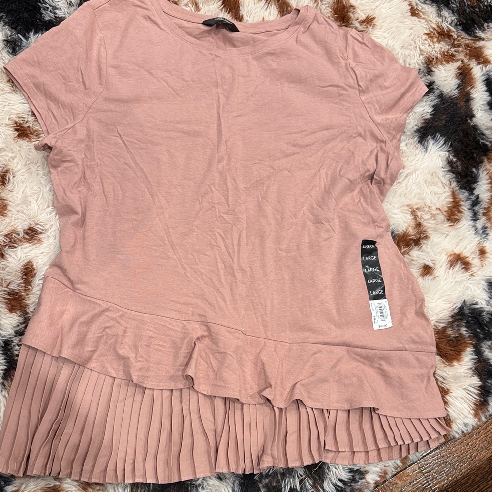 Simply Vera Vera Wang Blush Pleated Blouse